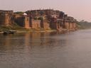 Varanasis riverside fort.